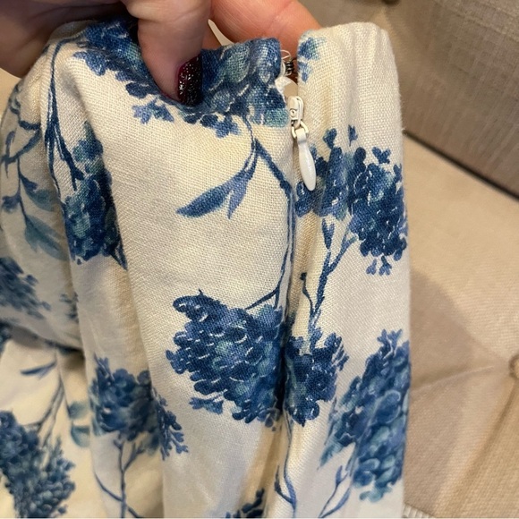 Abercrombie & Fitch Skort Small Scarlett Linen-Blend Wrap Blue floral print NWT - Picture 7 of 10